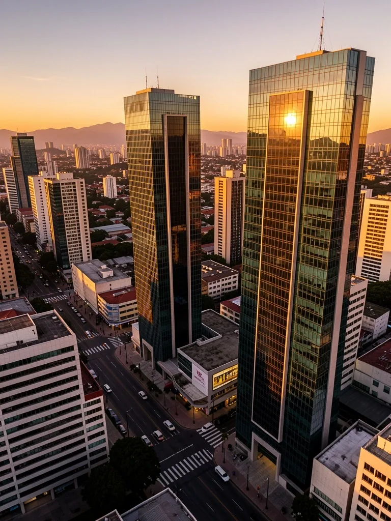 Distrito financiero de Bogotá desde altura