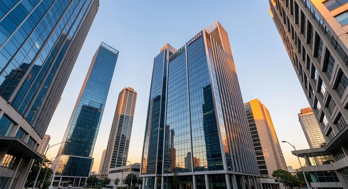 Distrito financiero de Bogotá al amanecer